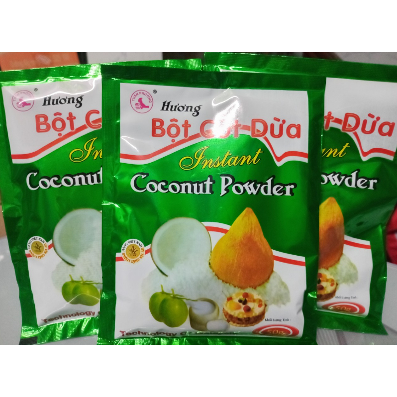 bột cốt dừa sét 10 gói 50gam
