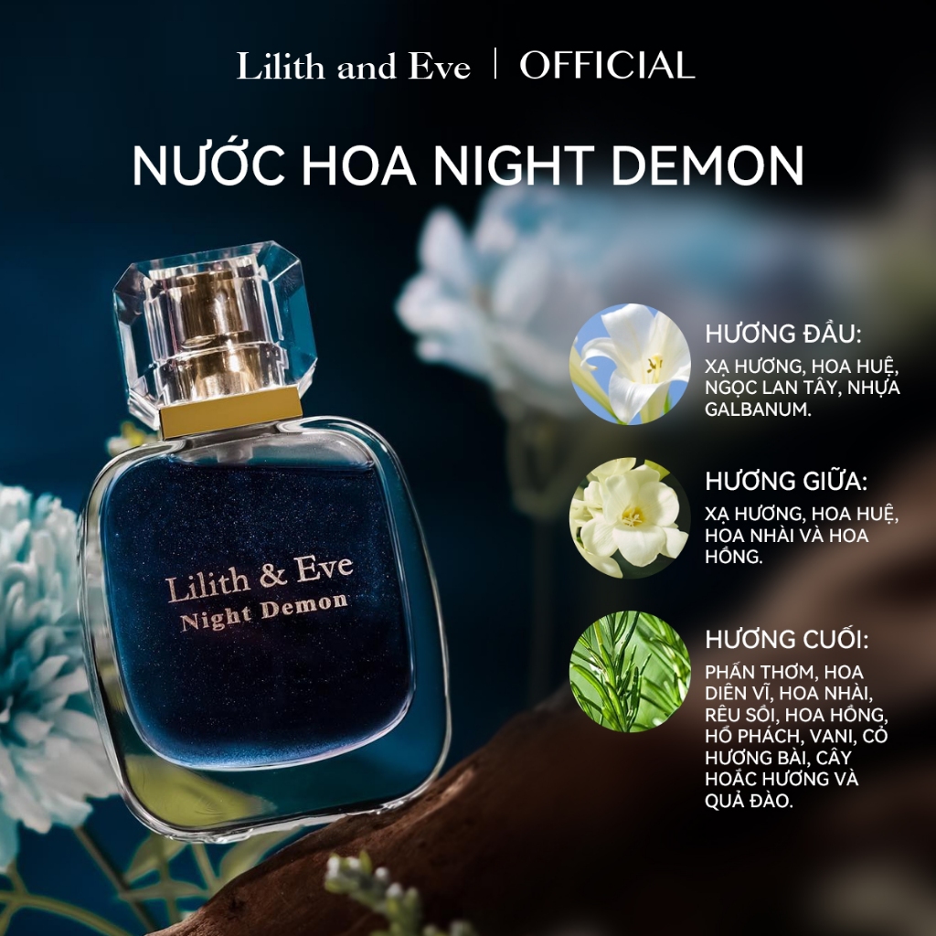 Nước hoa Lilith and Eve Night Demon Eau de Perfum 30ml nhóm hương gỗ tinh hương thơm lâu cuốn hút 5h | BigBuy360 - bigbuy360.vn
