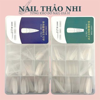 Móng úp chia vạch, hộp 300 móng đủ size form thang, form nhọn, móng đa năng siêu tiện lợi