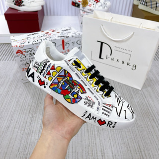 Giày sneaker D&G nam nữ amiri da hai bên mũi trắng đế cao su non
