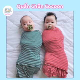  Chũn Cocoon cotton chính hãng - Quấn Chũn thần thánh giúp bé ngủ ngon sâu giấc chống giật mình 
