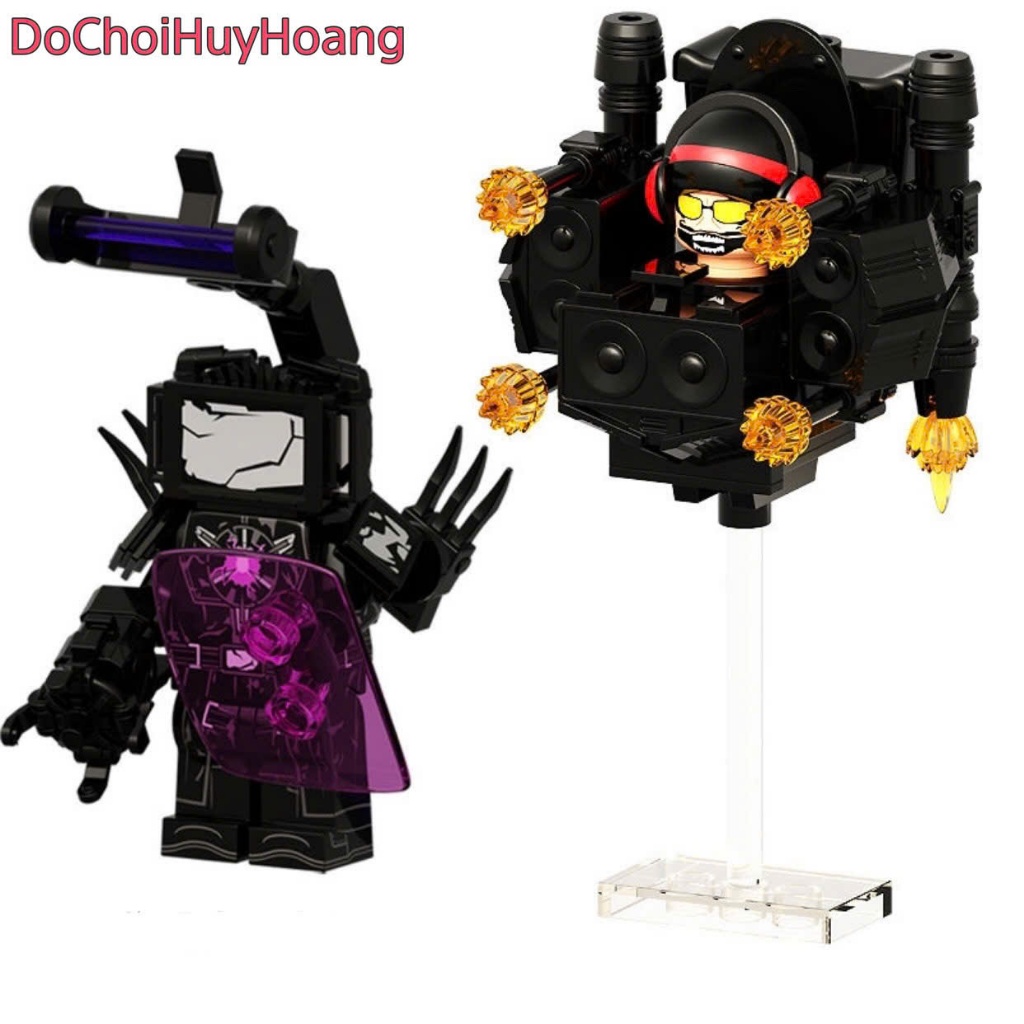 Mô hình Lắp ráp Skibidi Toilet Người Máy Titan Cameraman TV Clock Drill Man K2244 K2245