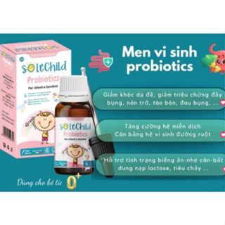 Solechild Probiotics (hộp 10ml) Men vi sinh cung cấp 11 chủng lợi khuẩn duy trì hệ tiêu hóa, miễn dịch khỏe mạnh cho bé