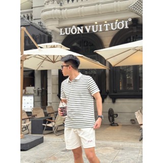 Áo Polo kẻ nam cổ bẻ GAO áo polo kẻ cổ đức nam vải cotton cá sấu co giãn form ôm nhẹ lên dáng lịch lãm nam tính G002