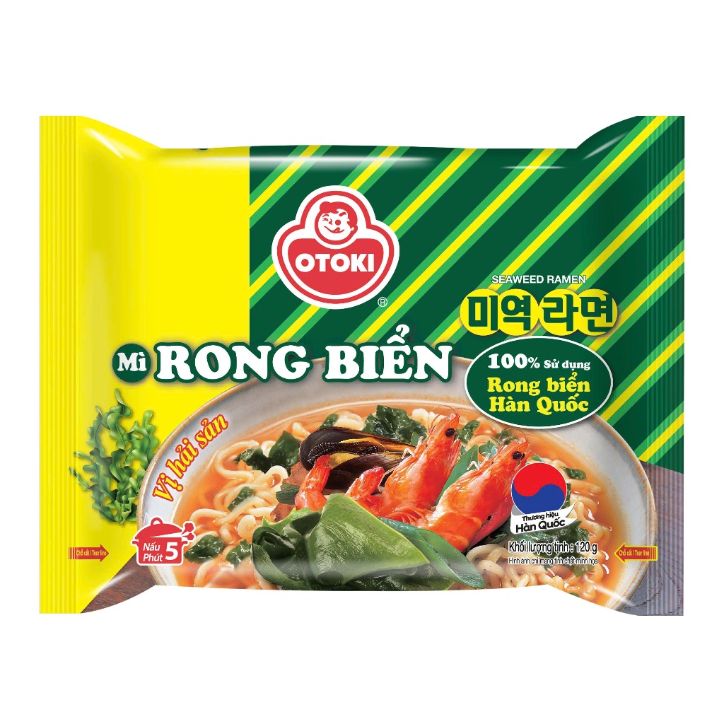 Cập nhật bao bì mới Otoki - Mì rong biển Ottogi 120g