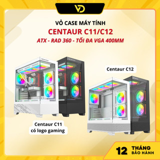 Case Centaur C11 C12 Đen / Trắng/ Hồng - Mid Tower -gắn được rad 360 - tối đa vga lên tới 400mm