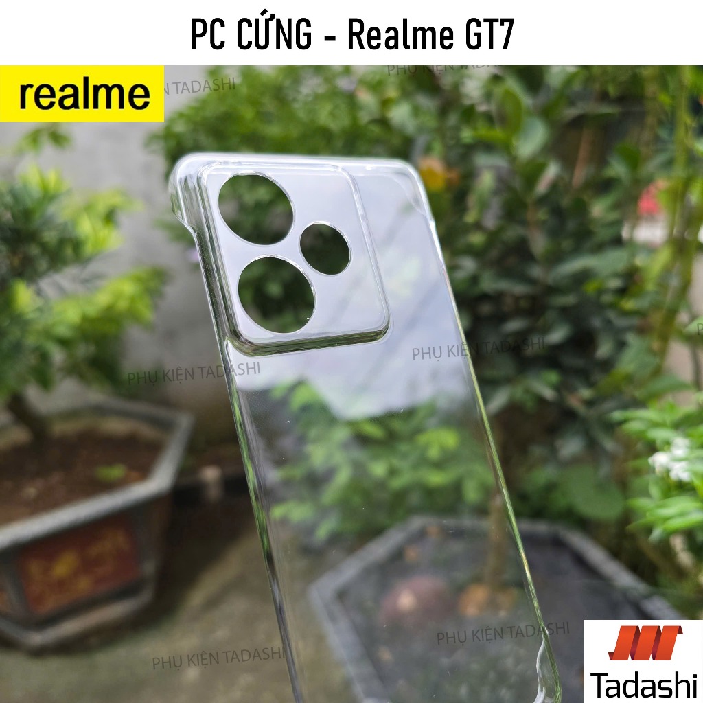 Ốp Lưng KHÔNG VIỀN Realme GT7/ Realme GT7 Pro, Realme GT6/ GT Neo 6 SE/ GT5 Trong Suốt, Nhựa PC Cứng