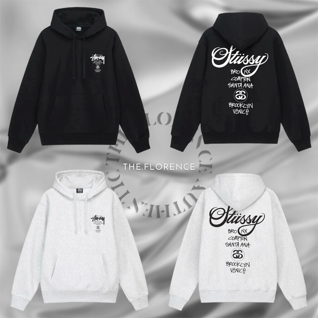 [CAM KẾT CHÍNH HÃNG 100%_CÓ SẴN] Áo Khoác Hoodie Stussy WORLD TOUR