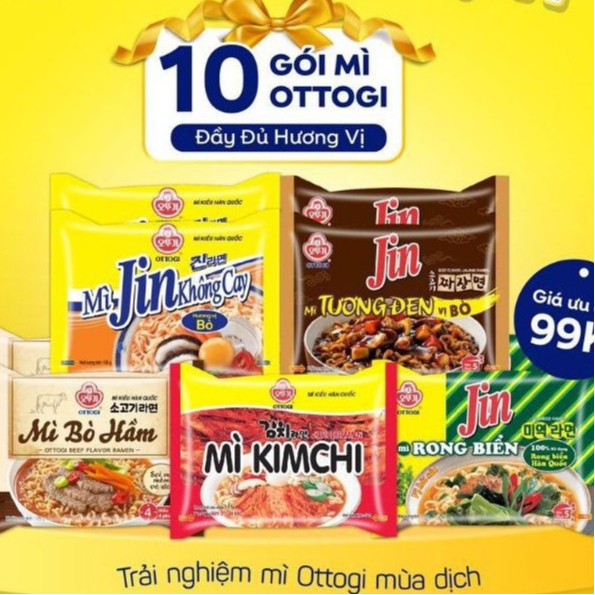 Cập nhật bao bì mới OTOKI - Set mì Ottogi 10 gói đủ vị