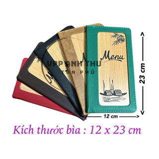 CUỐN BÌA MENU SIZE NHỎ 10/20 LÁ 2312 ( 12x23cm )