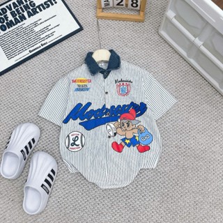 Áo Sơ Mi Boy Phố - Áo Sơ mi Nam Nữ Cho Bé - Áo Sơ Mi Cộc Tay Bé Trai- Áo Phong Cách Ngẫu Kích Thước 18 - 60Kg Sơ Mi Đẹp