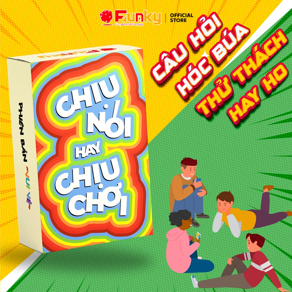 Bộ bài Chịu Nói Hay Chịu Chơi Phiên bản "Vui Vẻ", Drinking Game Truth Or Dare Cực Vui Nhộn Với Bạn Bè Thương Hiệu Funky