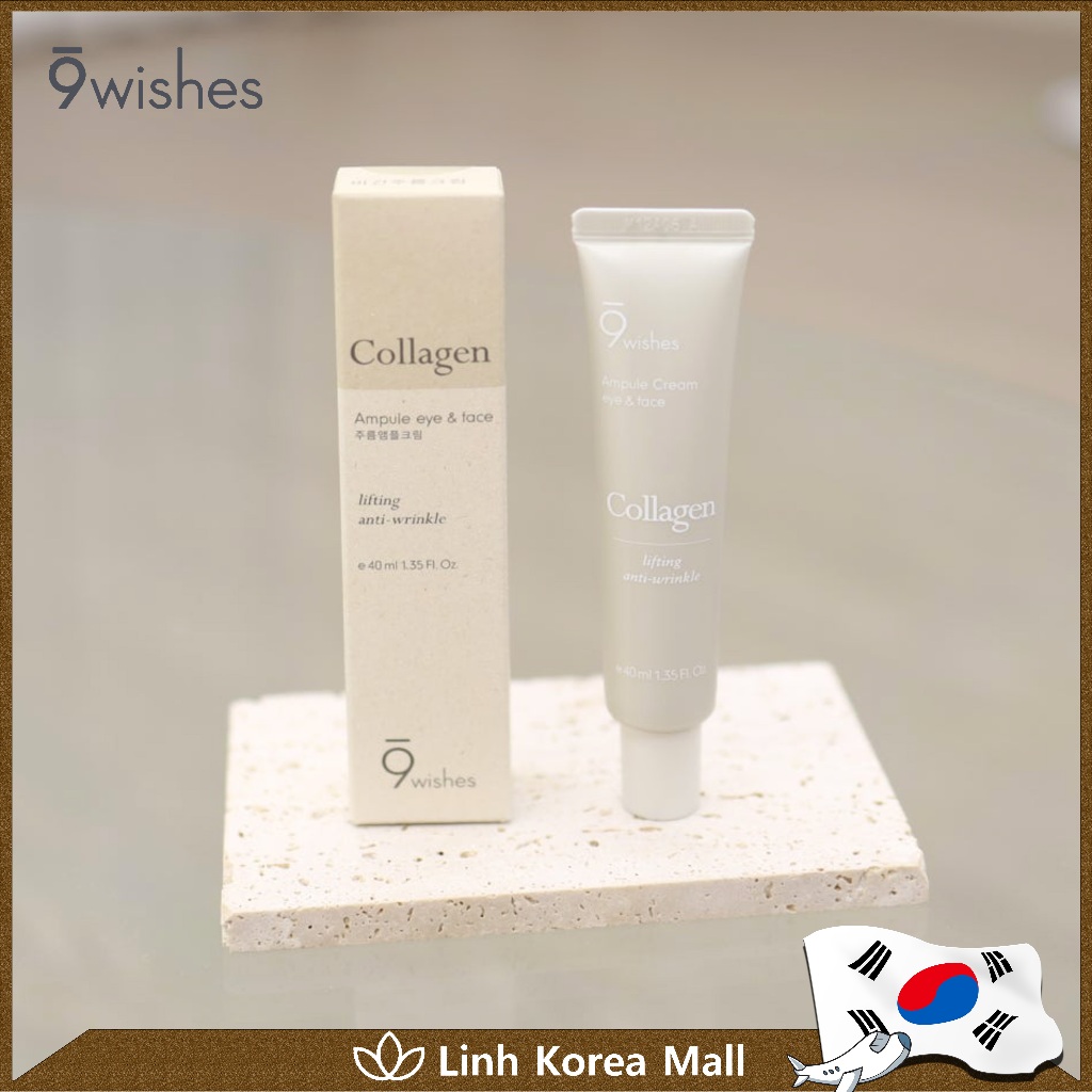 [9wishes] Kem dưỡng mắt & mặt collagen thuần chay 9wishes Vegan Collagen Ampoule Eye & Face Cream 40