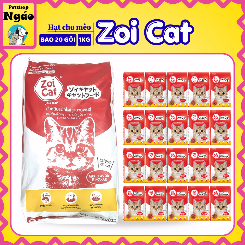 Zoi Cat / Cat Licious / Cat TA ( 1kg x 20 gói ) Thức ăn hạt cho mèo trưởng thành __ Bao 20kg _
