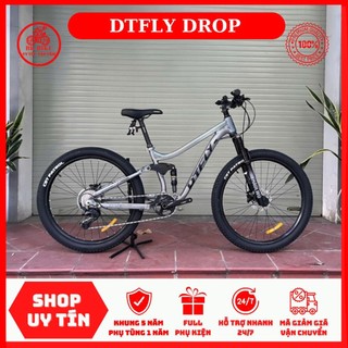  Xe Đạp DTFLY DROOP • Khung nhôm phuộc hơi trục rỗng 3 món Shimano moay-ơ 6 bạc cối nổ  & 6 món phụ kiện 