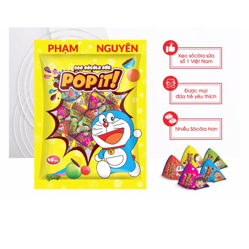 Kẹo Sôcôla Sữa Popit Doremon 95G (18 gói x 53g)