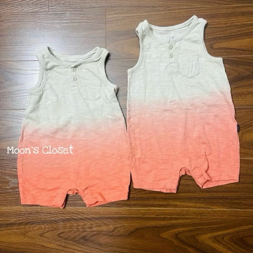[THANH LÝ]- Bộ Jumpsuit đùi  màu ombre size 0/3m-18/24m