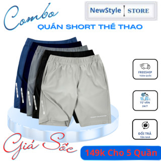 Combo 5 Quần Short Nam Keeruning Chất Liệu Co Dãn 4 Chiều mềm mịn thoáng mát bền đẹp