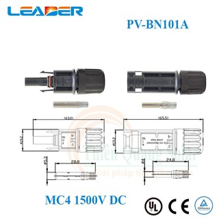 Đầu nối MC4 1500V DC hãng LEADER (PV-BN101A)