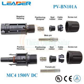 Đầu nối MC4 1500V DC hãng LEADER (PV-BN101A)