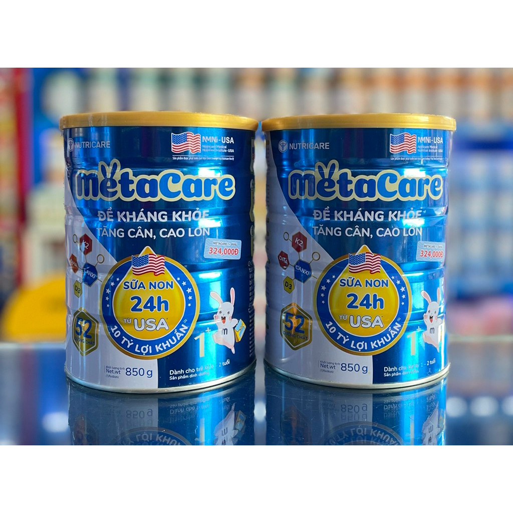 [Combo 2 Lon] Sữa Bột Nutricare Metacare Xanh 1+ (850g)