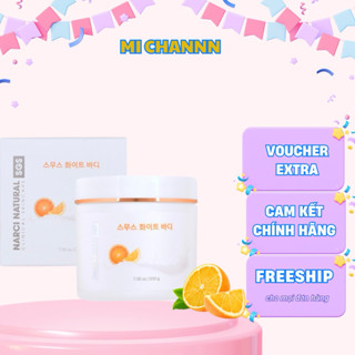  Kem Body Narci Natural dưỡng trắng da nâng tone Smooth White Cream 200g Hàn Quốc 