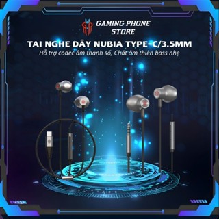 Tai nghe chơi game có dây giắc 3.5mm và type c thế hệ mới nubia red magic WH4008 ( chính hãng )