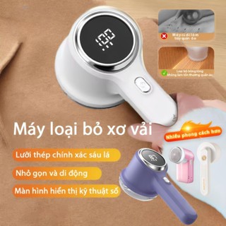  Máy cắt lông xù chigo có 6 lưỡi cắt màn hình LED hiển thị pin cắt sạch xơ vải khỏi quần áo 