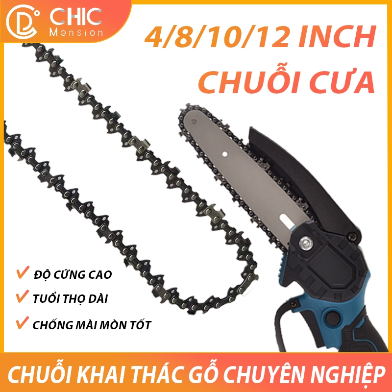 Xích cưa xích cầm tay  4 inch/8 inch/10 inch/12 inch, máy cưa gỗ mini, phụ kiện máy cưa xích cầm tay