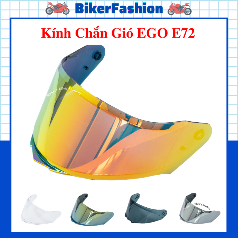[Chính Hãng] Kính Chắn Gió EGO E72 – Kính Rời Thay Thế Cho Mũ Bảo Hiểm Fullface EGO E72