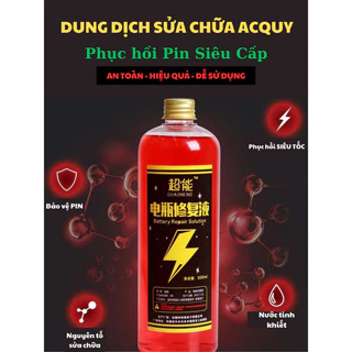 500ML Dung Dịch Sửa Chữa & Phục Hồi Tuổi Thọ Của Acquy, cho xe máy điện, xe điện, bình acquy gia đìn
