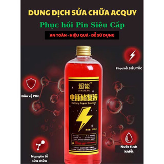 500ML Dung Dịch Sửa Chữa & Phục Hồi Tuổi Thọ Của Acquy, cho xe máy điện, xe điện, bình acquy gia đình.Tỷ lệ phục hồi 98%