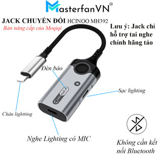  Jack chuyển đổi chia 2 cổng Light + Light có sạc 2.4A Mic cực ngon   Hàng cao cấp vỏ nhôm  
