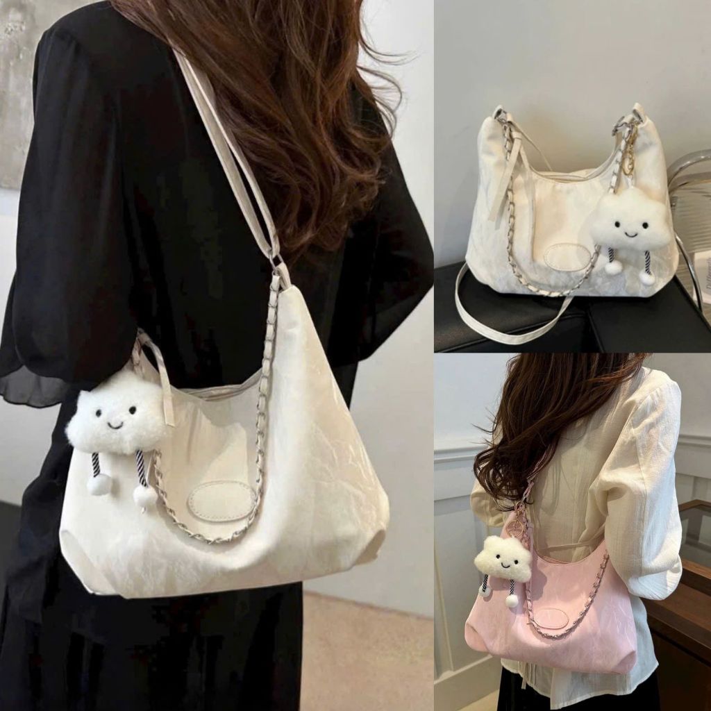  Túi Xách Nữ Thời Trang Đeo Chéo Hàn Quốc Xinh Xắn Kèm Móc Khoá Siêu Cute - TC124 