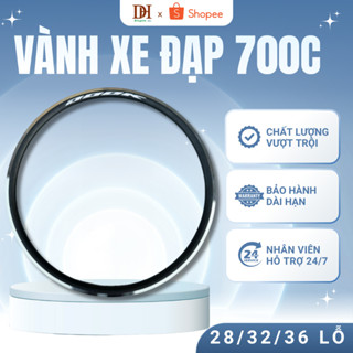 Vành xe đạp 700C nhôm 2 lớp, vành lốp xe cao 2.5cm 28-32-36 lỗ phù hợp xe đạp road, touring siêu bền