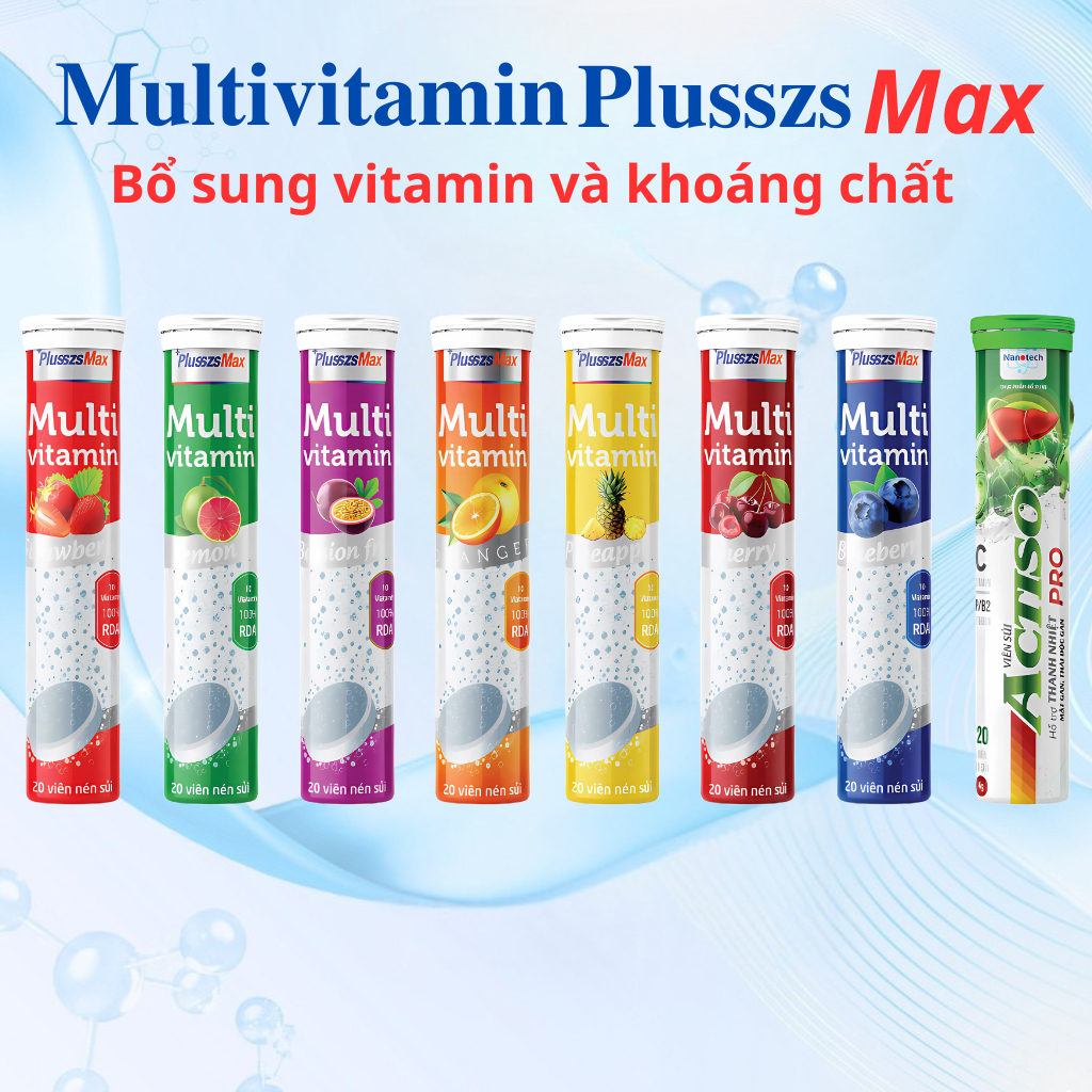 Viên C Sủi bổ sung vitamin C và khoáng chất, tuýp 20 viên 4g