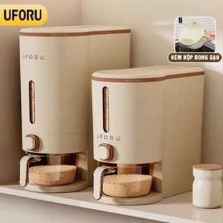 Thùng đựng gạo thông minh UFORU có nút ấn lấy gạo tự động 1s chất liệu nhựa ABS cao cấp an toàn - UF480