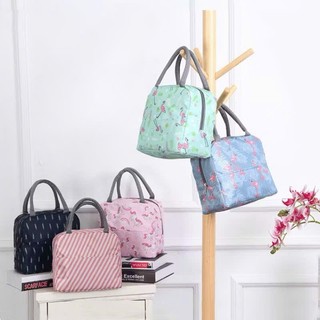 Túi đựng cơm giỏ xách đựng đồ ăn mang đi văn phòng có lớp bạc giữa nhiệt hoạt tiết dễ thương