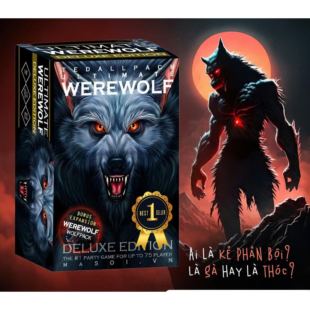HỘP BÀI MA SÓI BẢN VIỆT HOÁ 27 LÁ ULTIMATE WEREWOLF DELUXE EDITION