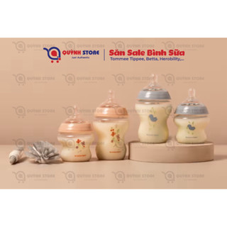  Set bình sữa Newborn PP Tommee Tippee Vịt xanh Bướm hồng  Bản Á  