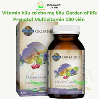  Vitamin hữu cơ cho mẹ bầu Garden of life mykind prenatal multivitamin 180 viên. 