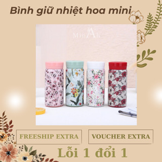 Bình Giữ Nhiệt Hoa Phong Cách Vintage 200ML - Bình Giữ Nhiệt Dung Tích Nhỏ - Bình Đựng Trà, Cafe - Quà Tặng Mẹ - MinAh