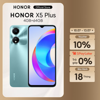 Điện thoại HONOR X5 Plus 4GB+64GB | Pin 5200mAh 90Hz | Màn hình 6.56" | BH 18 Tháng Hàng Chính Hãng