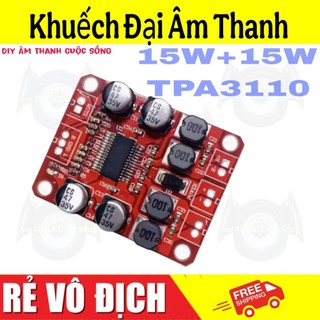  Mạch Đỏ TPA3110 15W+15W Mạch khuếch đại âm thanh TPA3110D2 28pin Diy - 