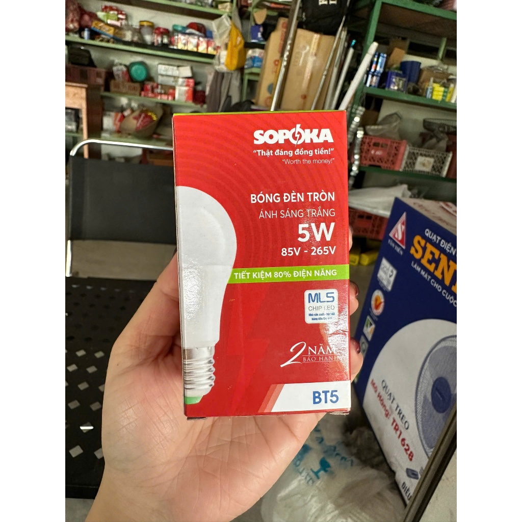 Bóng đèn LED BT SOPOKA 3-5-9-12-20W ánh sáng trắng