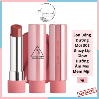Son Bóng Dưỡng Môi Có Màu 3CE Glazy Lip Glow Dưỡng Môi Căng Mọng 5g