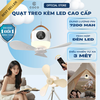   Xả Kho  Quạt trần mini quạt treo USB có đèn LED chiếu sáng 3 mức độ điều khiển từ xa 4 mức độ gió Quạt cắm trại 