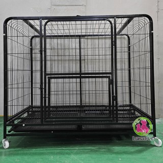 *THANH LÝ* Chuồng chó lớn NAN ỐNG Luna Pet - Sơn tĩnh điện có bánh xe 