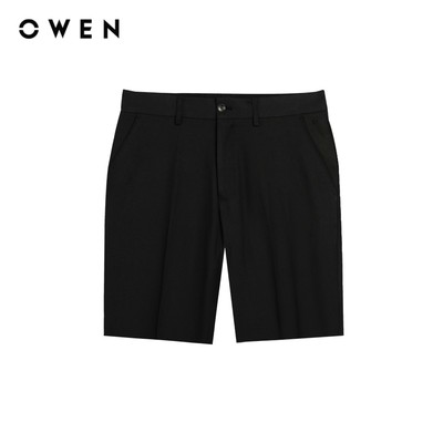 Owen - Quần short J-Form SV252492 màu Đen chất liệu Smart polyester