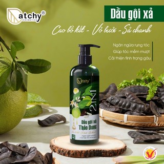  Dầu gội xã thảo dược Bồ Kết Vỏ Bưởi Sả Chanh Catchy 500ML tặng 1 chai sữa tắm hương nước hoa 100ML 